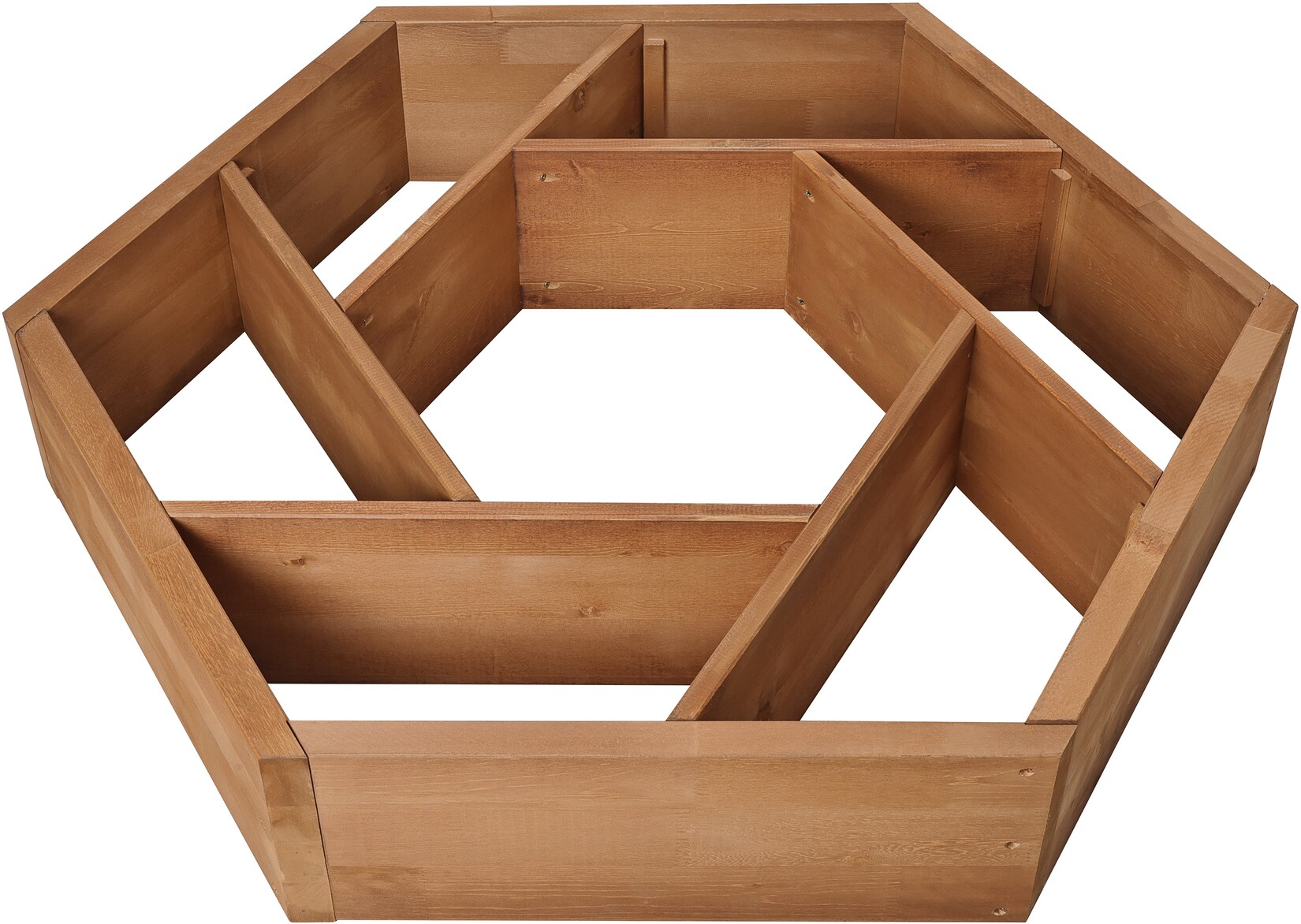needs&wants® Multi Hochbeet mit 7 Pflanzkästen sechseckig aus Holz für Garten Balkon Terrasse, Kräuterbeet-Rahmen Pflanzbeet Blumenbeet …