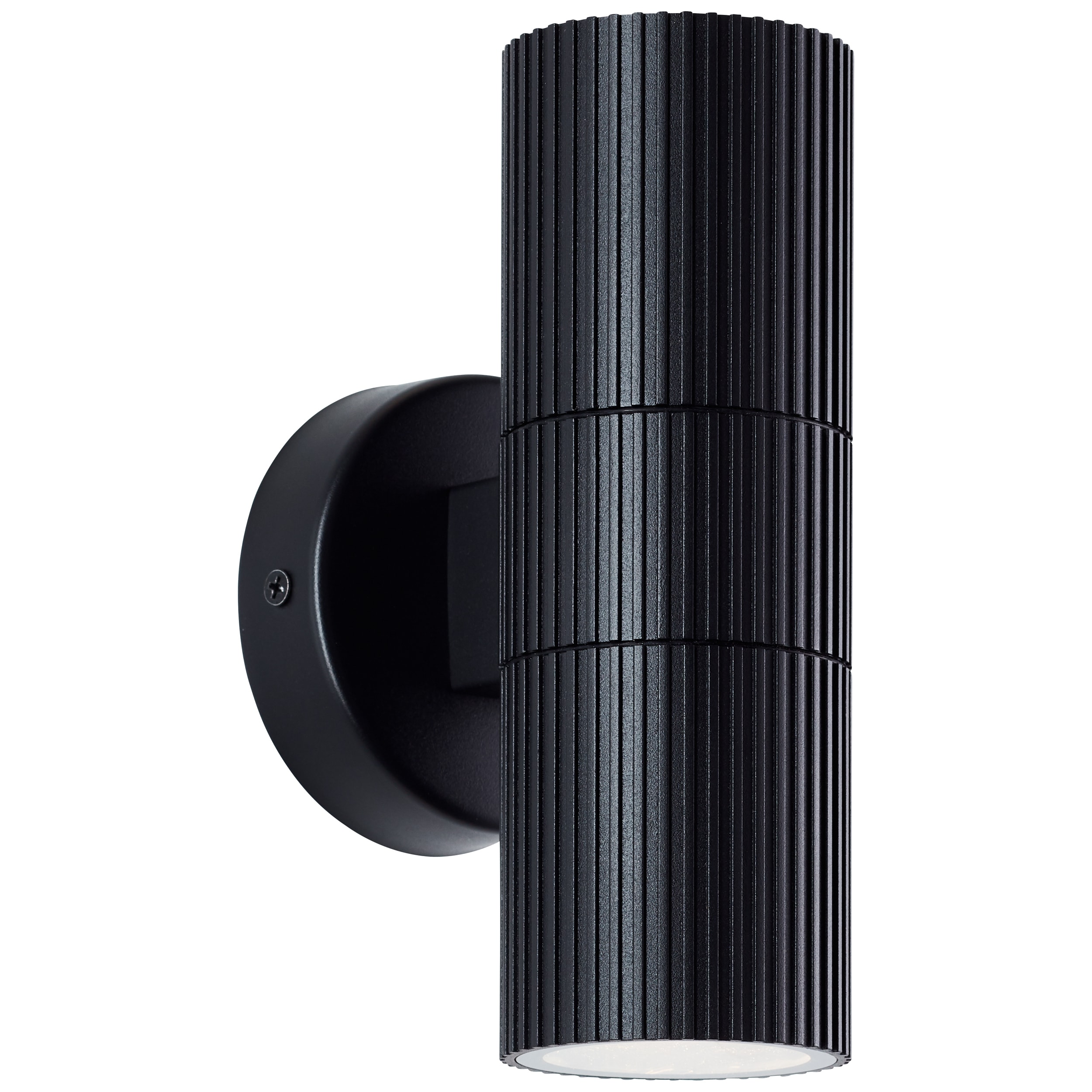 BRILLIANT Wandleuchte Keola Au&szlig;enleuchte, H 18 cm, 2x GU10-Fassung, Up/Down Light, Riffel-Design - Bild 1