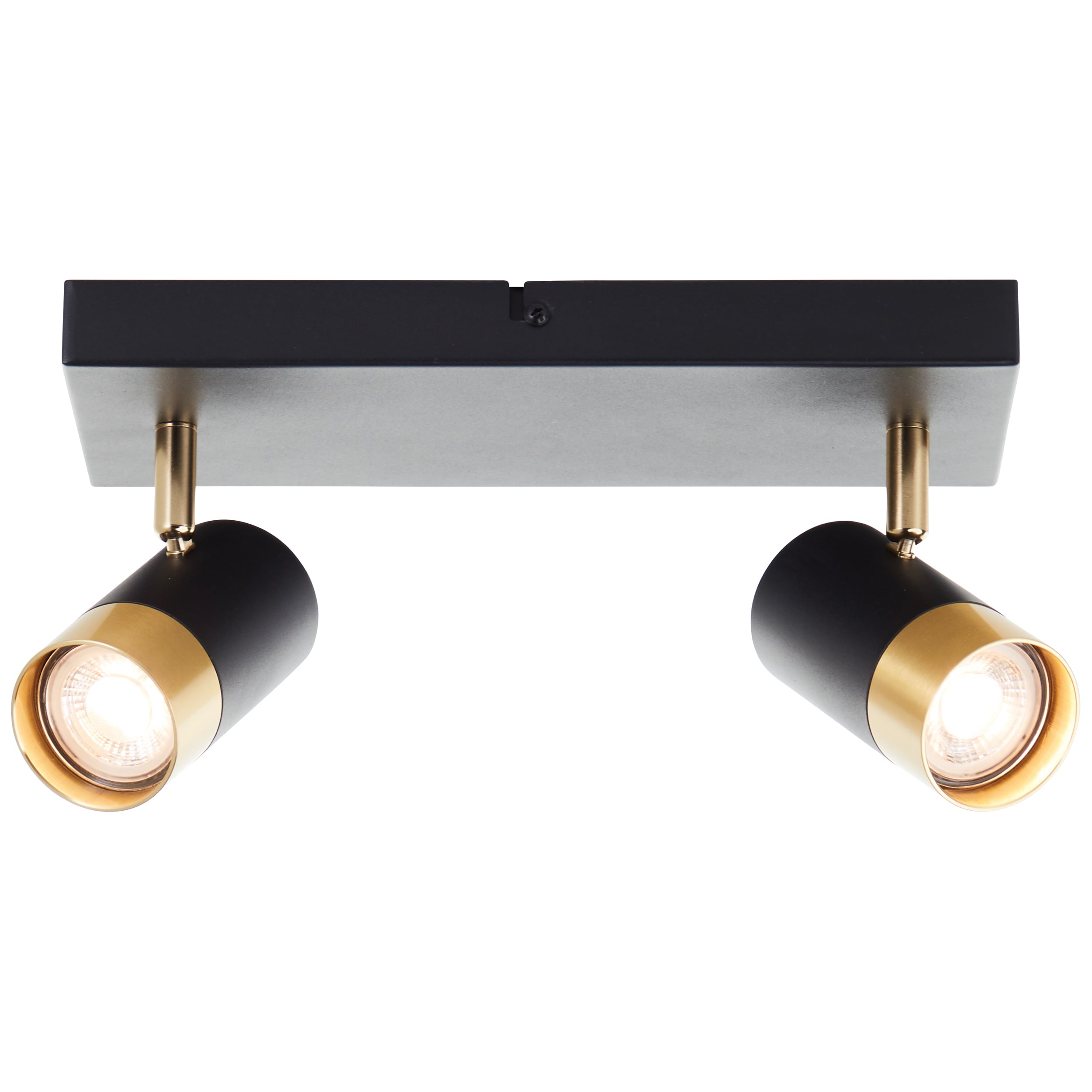 BRILLIANT Deckenstrahler Vigolo LED Deckenspot, 33x15cm, 2x GU10, 350lm, 3000K, dimmbar, schwarz gold - Bild 1