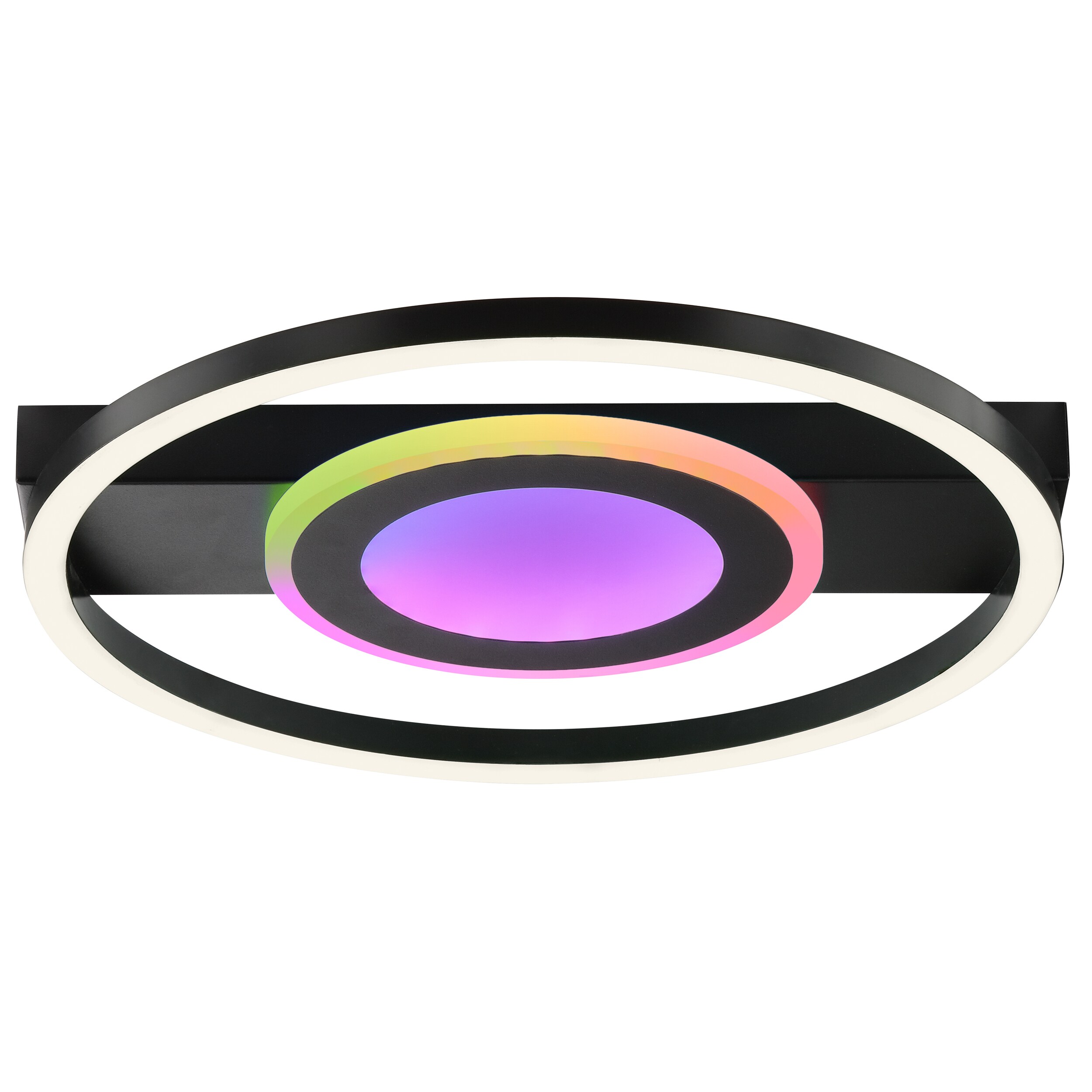 BRILLIANT Deckenleuchte Maureen LED Deckenlampe, 37cm, 2300lm, 3000-6500K, dimmbar, CCT, RGB, schwarz - Bild 1