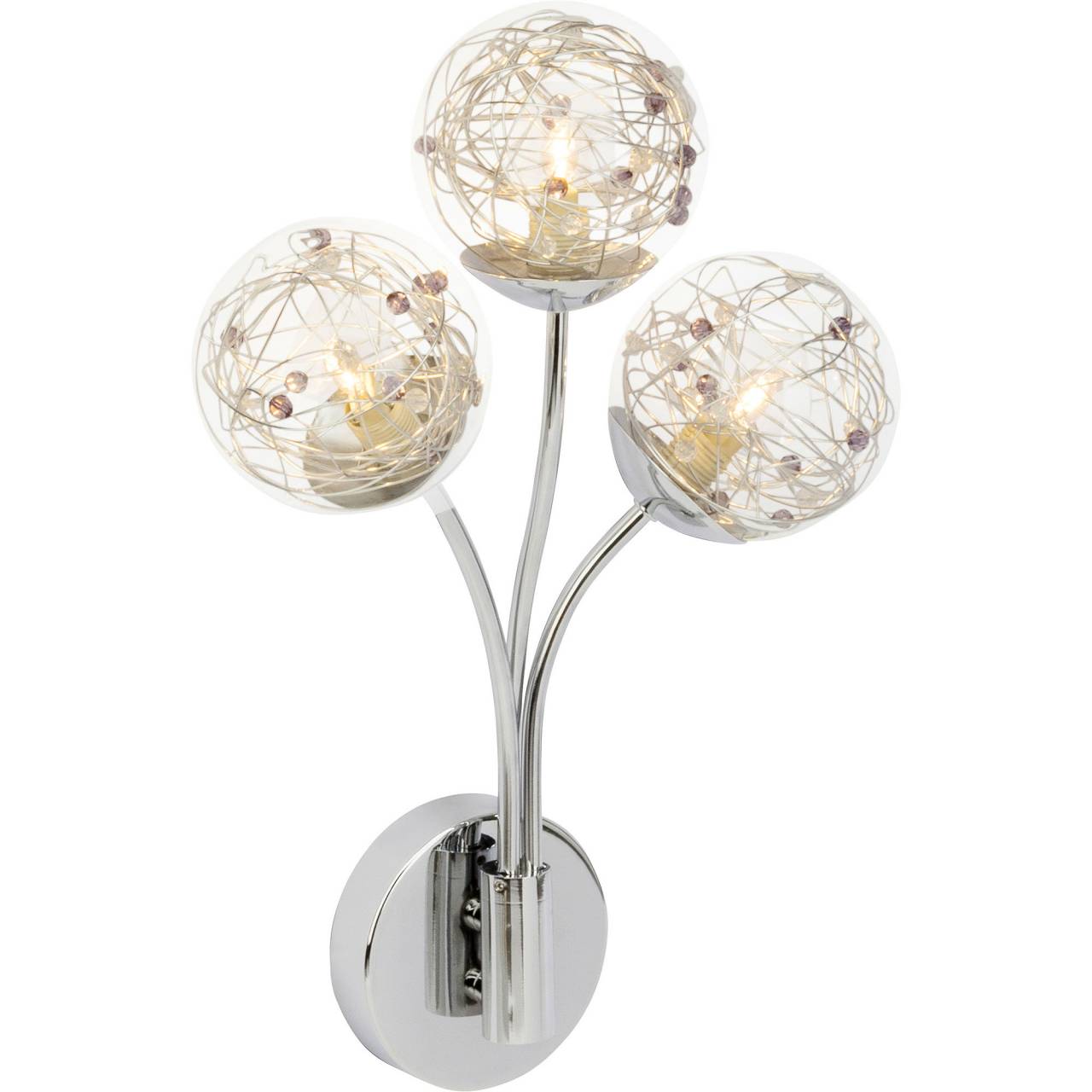 BRILLIANT Lampe Joya Wandleuchte 3flg chrom | 3x QT14, G9, 33W, geeignet f&uuml;r Stiftsockellampen (nicht enthalten) | F&uuml;r LED-Leuchtmittel geeignet - Bild 1