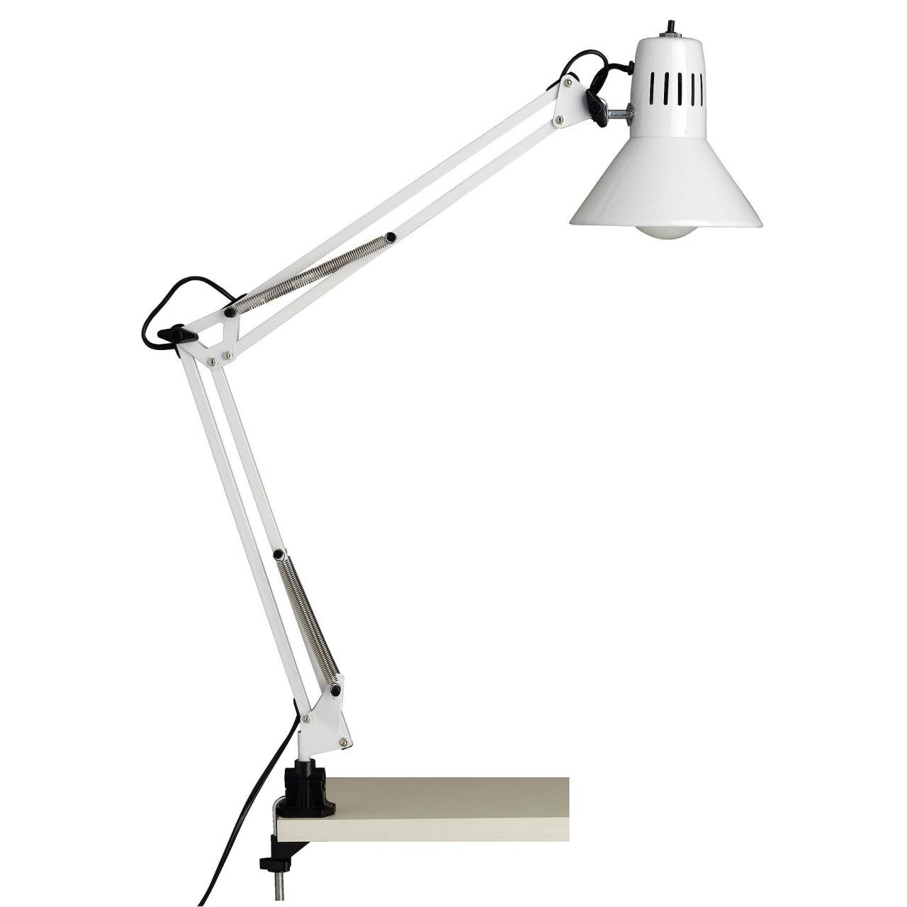 BRILLIANT Lampe Hobby Schreibtischklemmleuchte weiß   1x A60, E27, 40W, geeignet für Normallampen (nicht enthalten)   Mi
