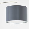 BRILLIANT Lampe (nicht Normallampen | 1x geeignet für enthalten) online bei E27, Fußschalter | eisen/grau Clarie kaufen Netto Mit Bogenstandleuchte A60, 60W, 1,8m