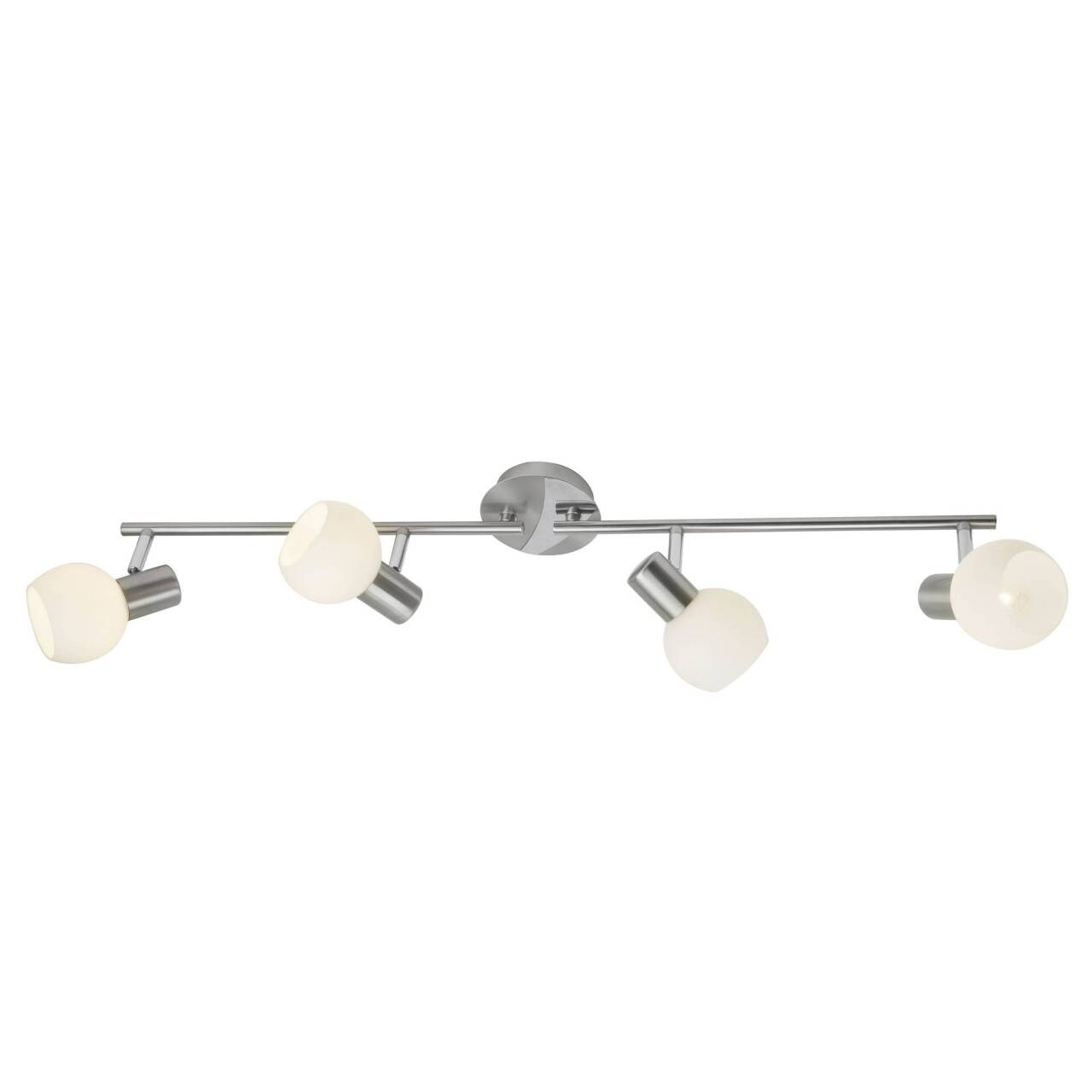 BRILLIANT Lampe Tiara Spotrohr 4flg eisen/weiß 4x D45, E14, 40W, geeignet für Tropfenlampen (nicht enthalten) Arme drehbar / Köpfe …