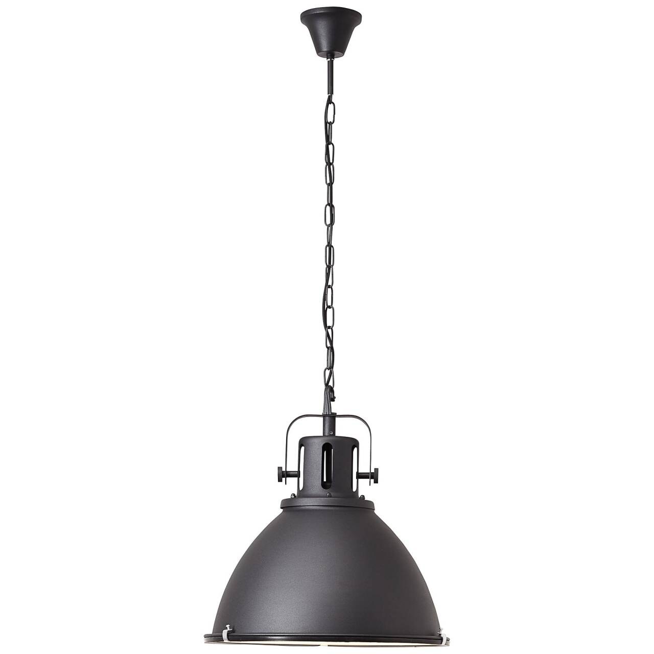 BRILLIANT Lampe Jesper Pendelleuchte 47cm Glas schwarz | 1x A60, E27, 60W, geeignet f&uuml;r Normallampen (nicht enthalten) | Kette ist k&uuml;rzbar - Bild 1