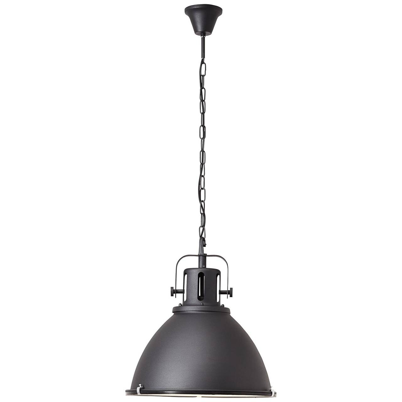 BRILLIANT Lampe Jesper Pendelleuchte 47cm Glas schwarz   1x A60, E27, 60W, geeignet für Normallampen (nicht enthalten)  