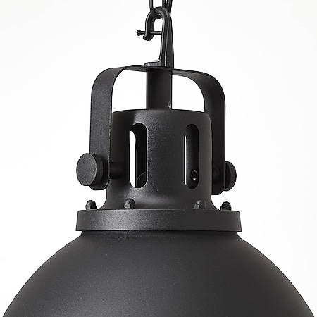 BRILLIANT Lampe Jesper Pendelleuchte 38cm Glas schwarz | 1x A60, E27, 60W,  geeignet für Normallampen (nicht enthalten) | Kette ist kürzbar online  kaufen bei Netto