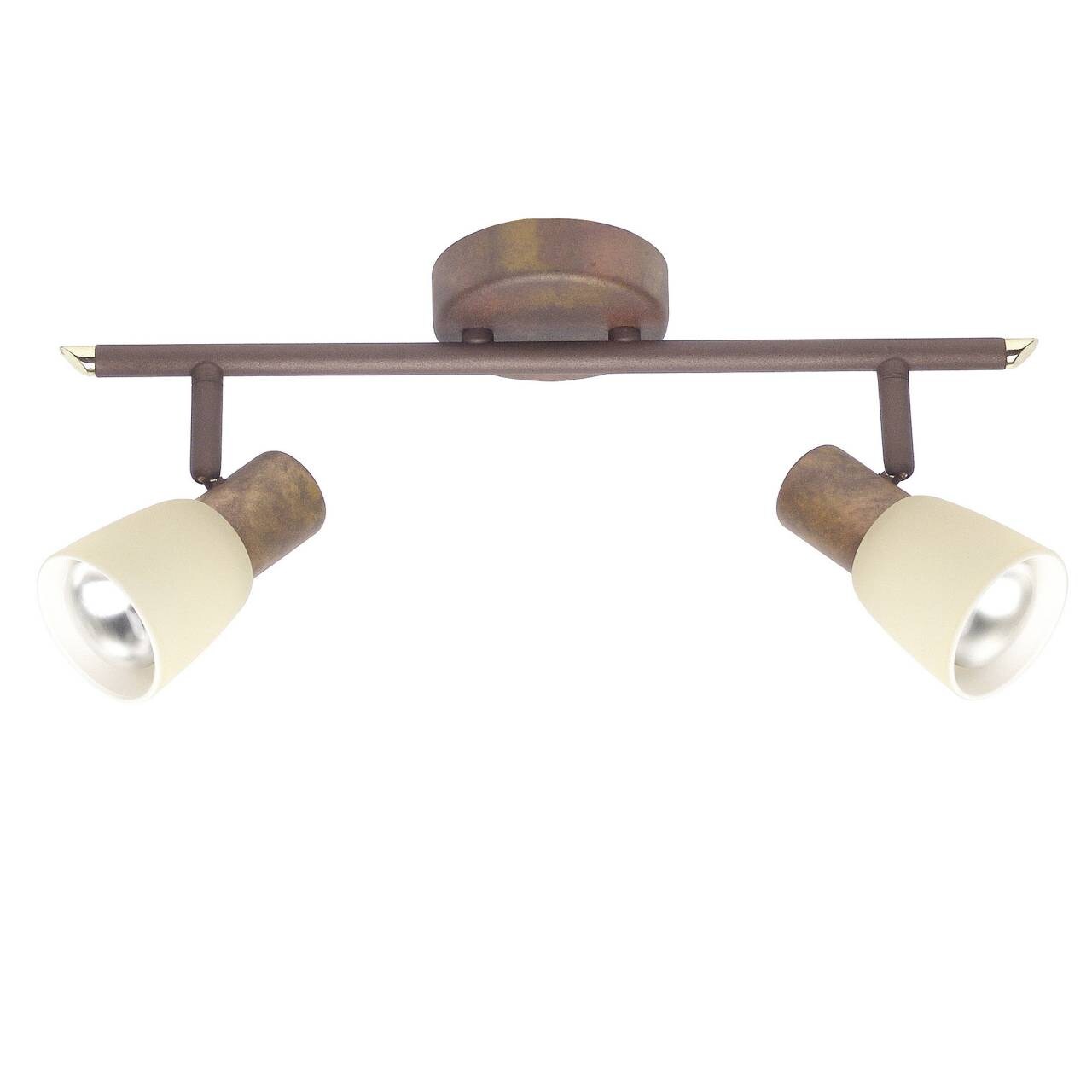 BRILLIANT Lampe Luca Spotrohr 2flg altkupfer/champagner   2x R50, E14, 40W, geeignet für Reflektorlampen (nicht enthalten)   Köpfe schwenkbar | 04004353036309