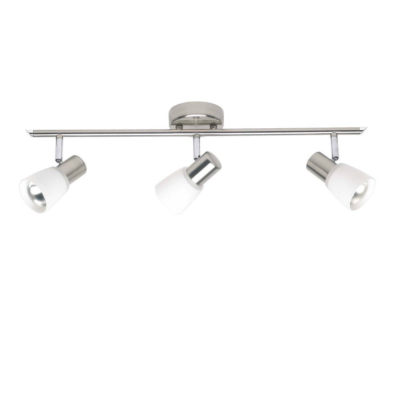 BRILLIANT Lampe Luca Spotrohr 3flg eisen/chrom/weiß 3x R50, E14, 40W, geeignet für Reflektorlampen (nicht enthalten) Köpfe schwenkbar