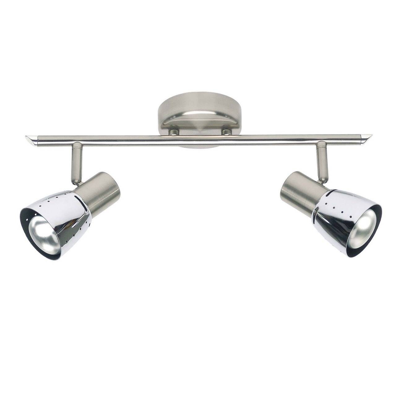 BRILLIANT Lampe Lava Spotrohr 2flg eisen/chrom   2x R50, E14, 40W, geeignet für Reflektorlampen (nicht enthalten)   Köpfe schwenkbar | 04004353036552