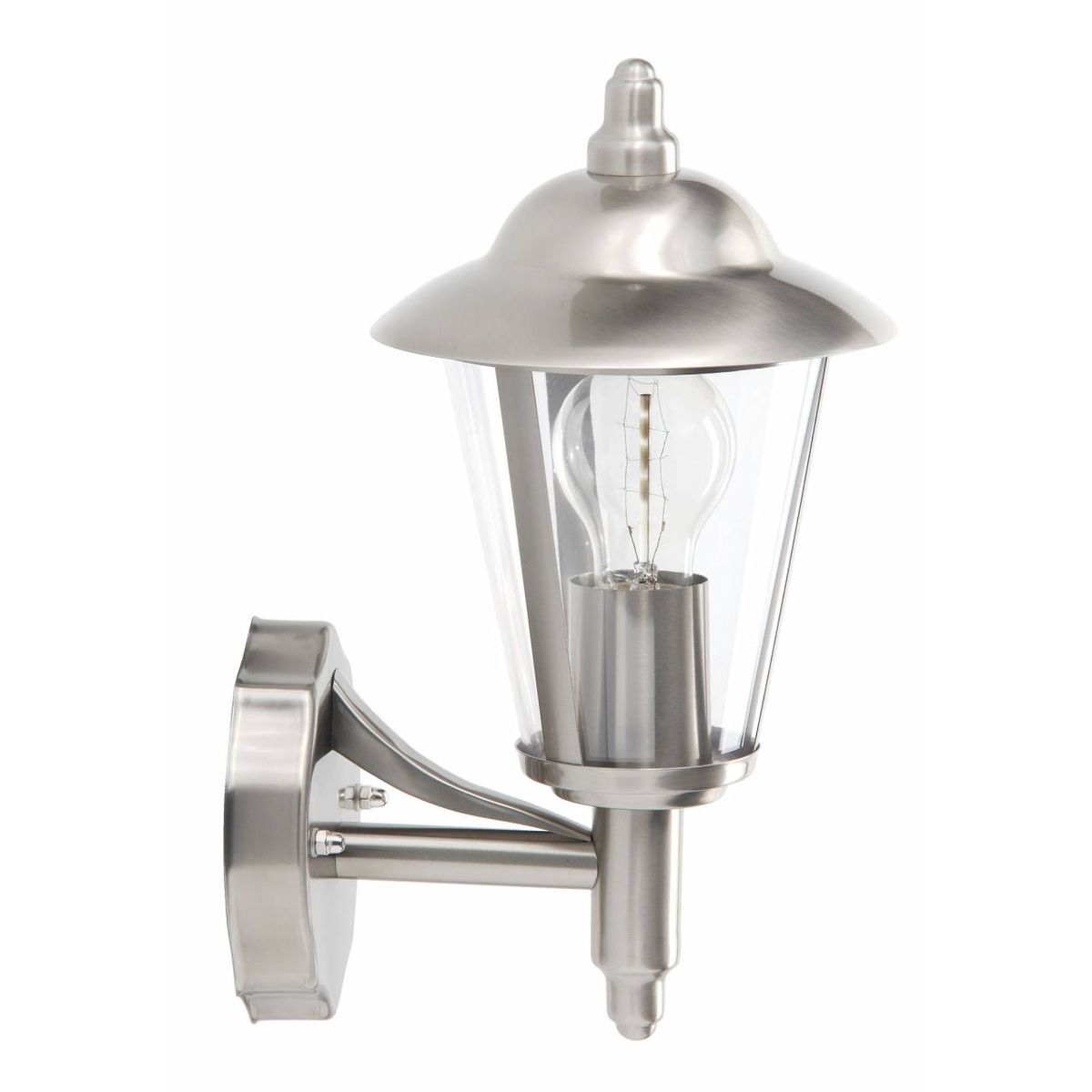 BRILLIANT Lampe Neil Au&szlig;enwandleuchte stehend edelstahl | 1x A60, E27, 60W, geeignet f&uuml;r Normallampen (nicht enthalten) | IP-Schutzart: 44 - spritzwassergesch&uuml;tzt - Bild 1