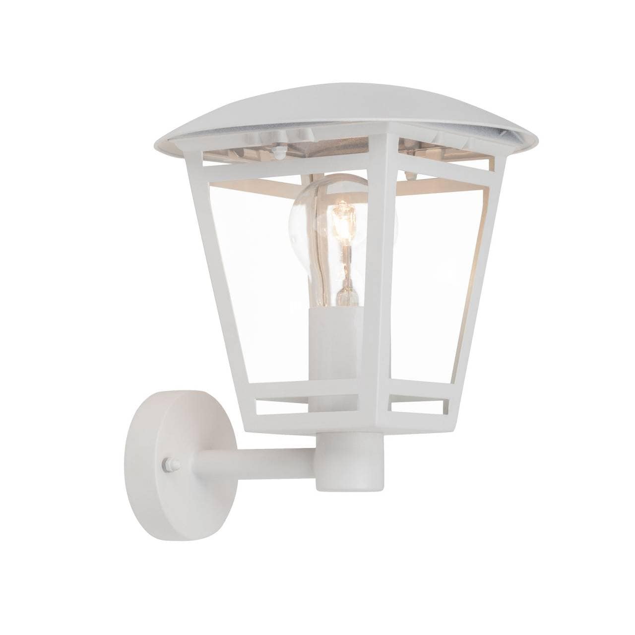 BRILLIANT Lampe Riley Außenwandleuchte stehend weiß   1x A60, E27, 40W, geeignet für Normallampen (nicht enthalten)   IP