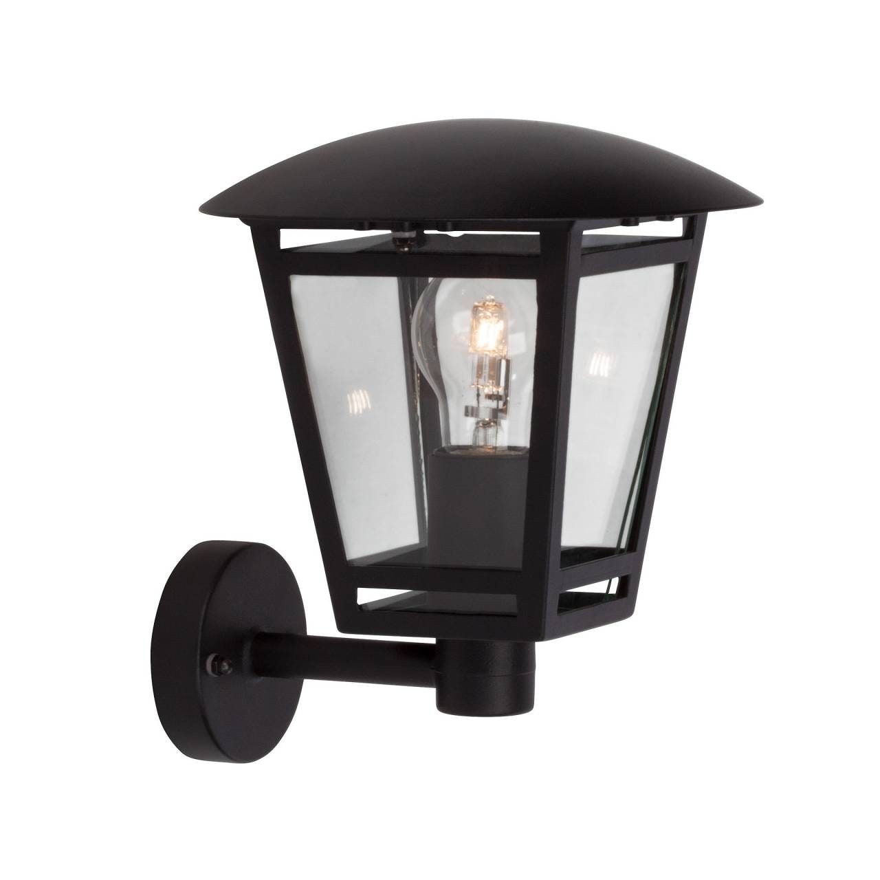 BRILLIANT Lampe Riley Au&szlig;enwandleuchte stehend schwarz | 1x A60, E27, 40W, geeignet f&uuml;r Normallampen (nicht enthalten) | IP-Schutzart: 44 - spritzwassergesch&uuml;tzt - Bild 1