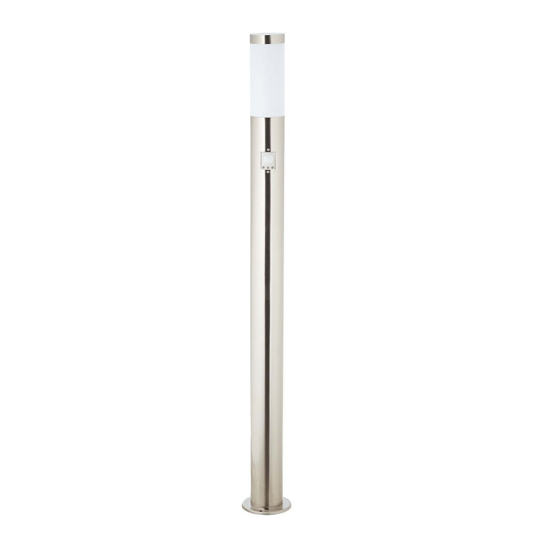 Brilliant Chorus Außenlampe mit Bewegungsmelder - Edelstahl-Stehleuchte IP44 für Garten & Einfahrt - 80 cm hoch, für Standard- und E27- Leuchtmittel (nicht enthalten)