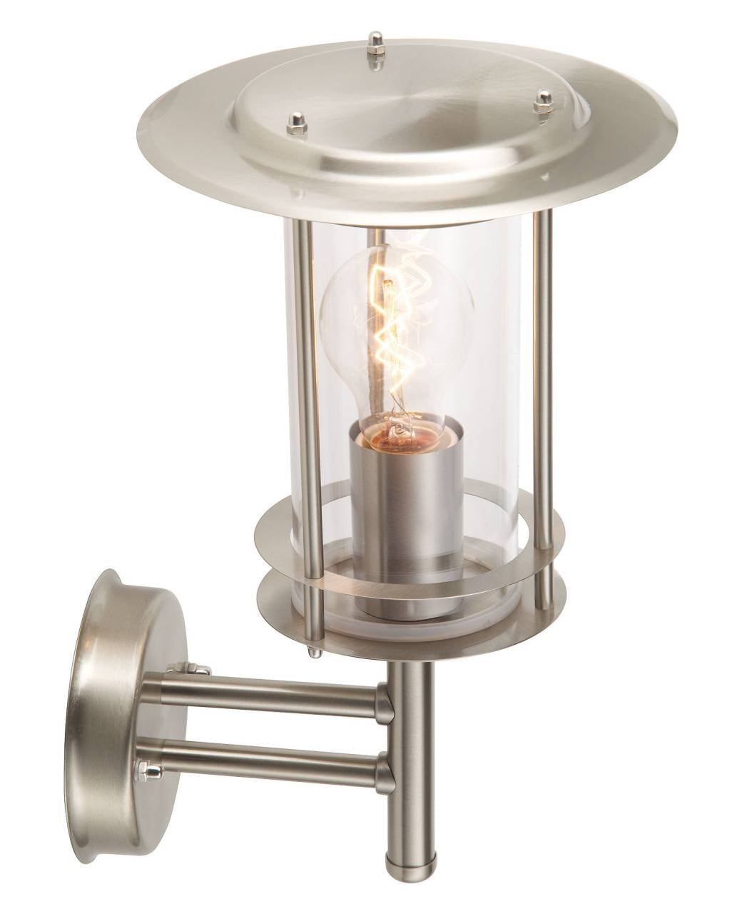 BRILLIANT Lampe York Außenwandleuchte stehend edelstahl   1x A60, E27, 40W, geeignet für Normallampen (nicht enthalten) 