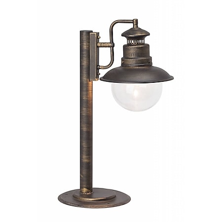 BRILLIANT Lampe Artu Außensockelleuchte 53cm schwarz gold | 1x A60, E27, 60W, geeignet für Normallampen (nicht enthalten) | IP-Schutzart: 44 - spritzwassergeschützt - Bild 1