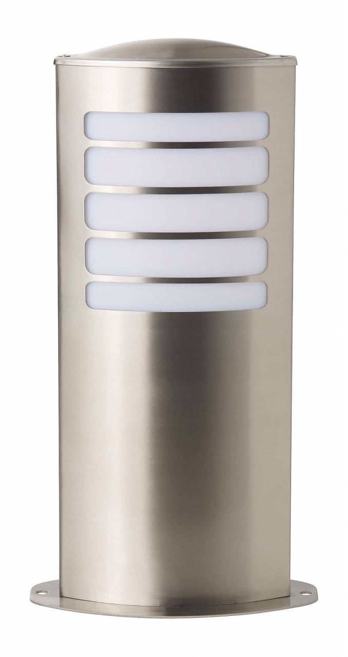 BRILLIANT Lampe Todd Au&szlig;ensockelleuchte 40cm edelstahl | 1x A60, E27, 20W, geeignet f&uuml;r Normallampen (nicht enthalten) | IP-Schutzart: 44 - spritzwassergesch&uuml;tzt - Bild 1