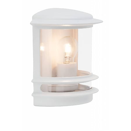 BRILLIANT Lampe Hollywood Außenwandleuchte weiß | 1x A60, E27, 60W, geeignet für Normallampen (nicht enthalten) | IP-Schutzart: 44 - spritzwassergeschützt - Bild 1