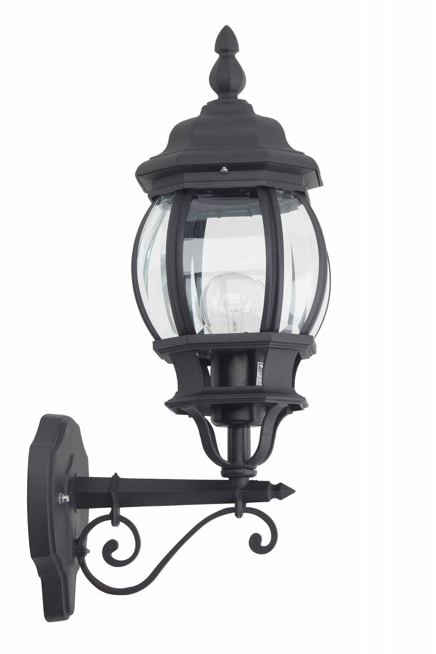 BRILLIANT Lampe Istria Au&szlig;enwandleuchte stehend schwarz | 1x A60, E27, 60W, geeignet f&uuml;r Normallampen (nicht enthalten) | IP-Schutzart: 23 - regengesch&uuml;tzt - Bild 1