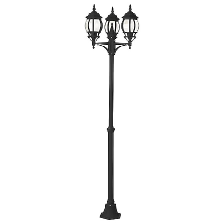 BRILLIANT Lampe Istria Außenstandleuchte 3flg schwarz | 3x A60, E27, 60W, geeignet für Normallampen (nicht enthalten) | IP-Schutzart: 23 - regengeschützt - Bild 1