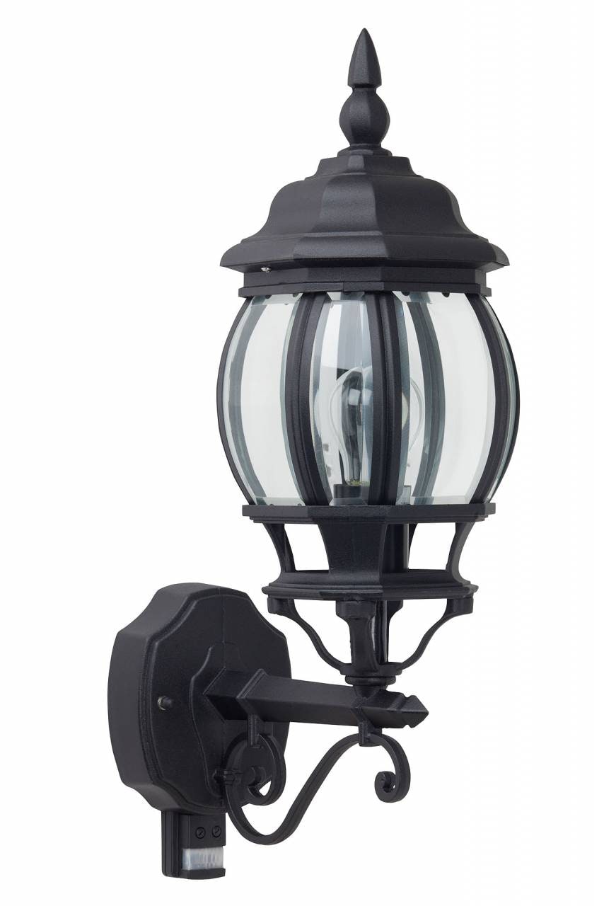 BRILLIANT Lampe Istria Außenwandleuchte stehend Bewegungsmelder schwarz   1x A60, E27, 60W, geeignet für Normallampen (n