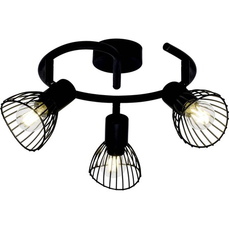 BRILLIANT schwarz für Lampe (nicht Tropfenlampen online 40W, | Netto E14, enthalten) geeignet kaufen Köpfe D45, schwenkbar Elhi bei | Spotspirale 3x 3flg