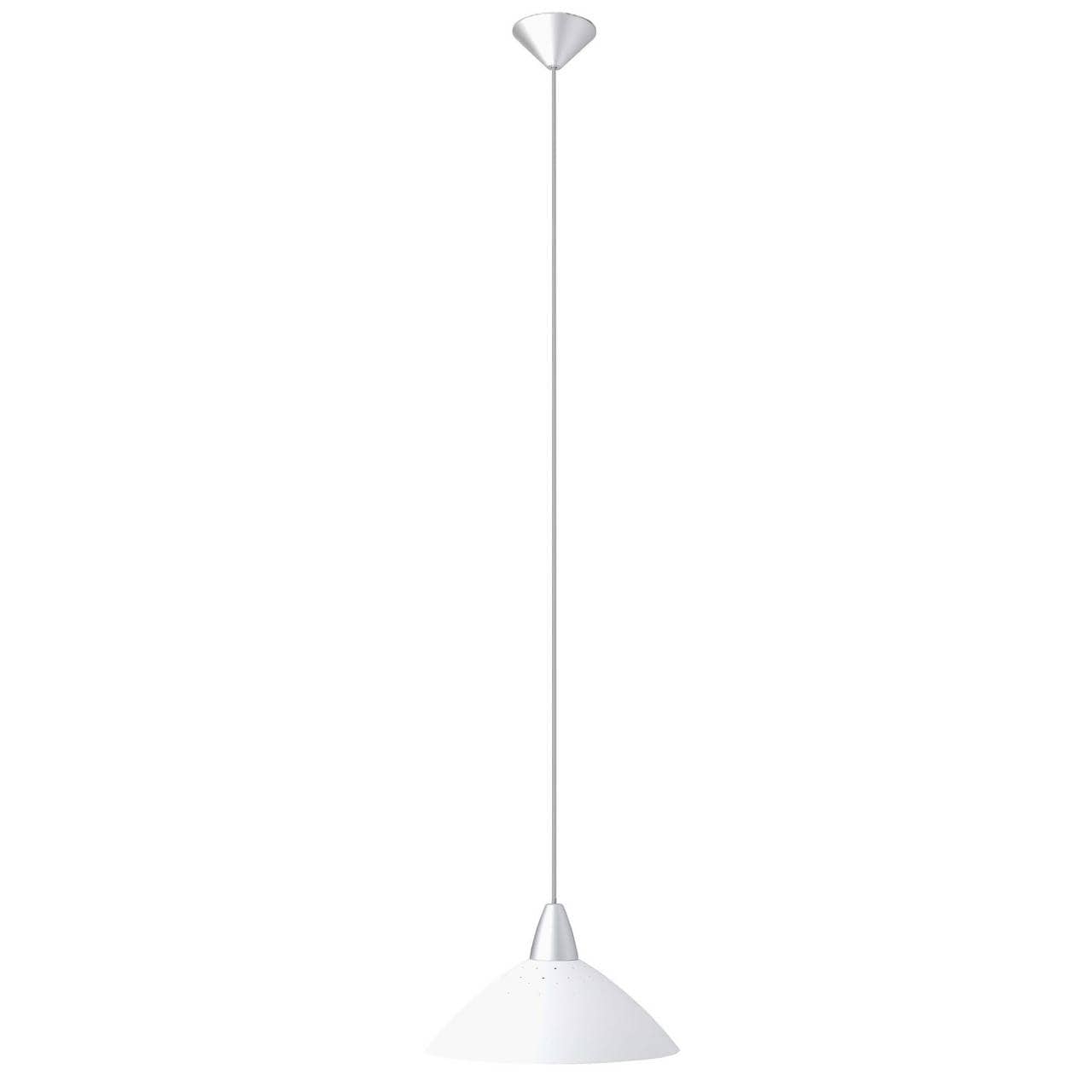 BRILLIANT Lampe Logo Pendelleuchte 35cm wei&szlig; | 1x A60, E27, 60W, geeignet f&uuml;r Normallampen (nicht enthalten) | In der H&ouml;he einstellbar / Kabel k&uuml;rzbar - Bild 1