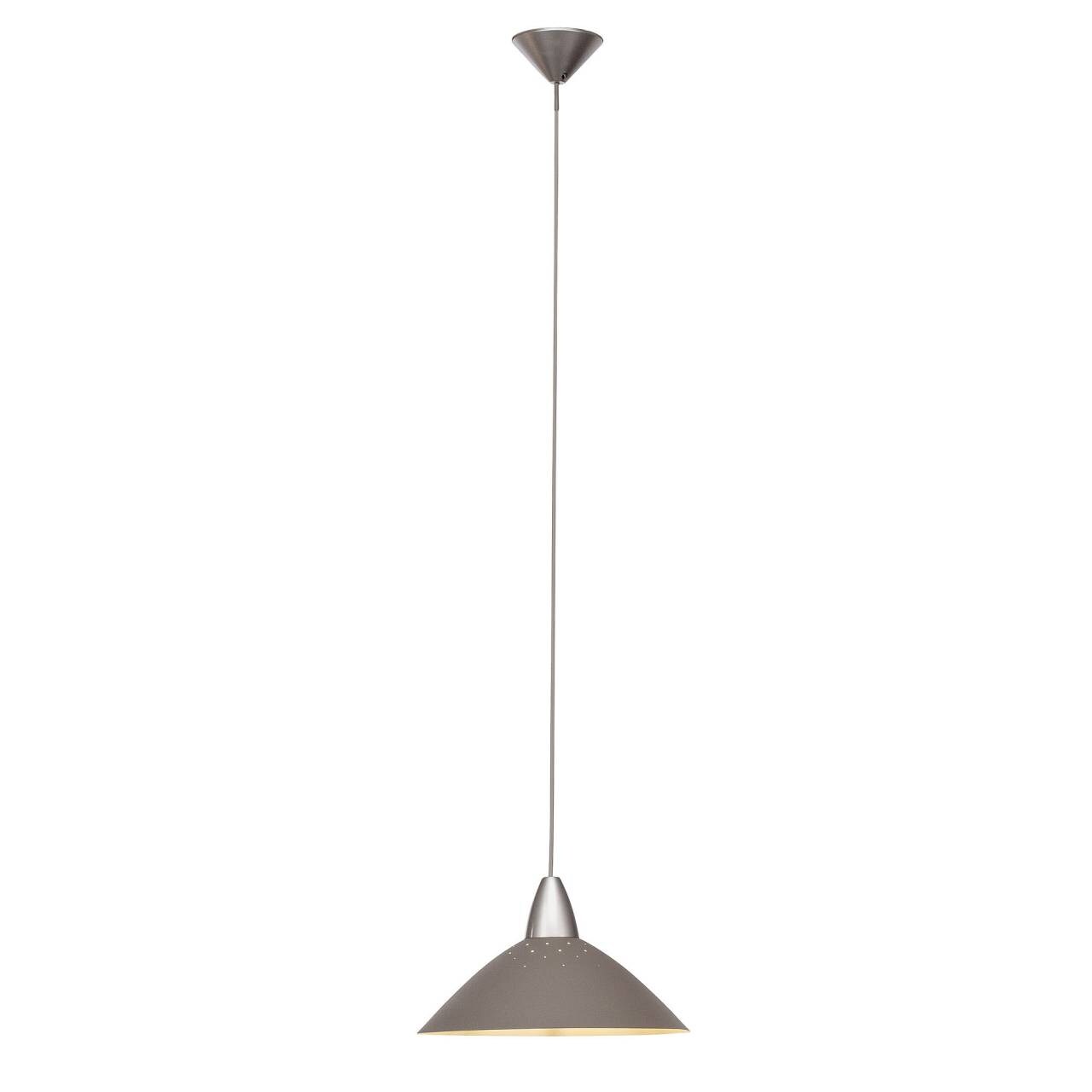 BRILLIANT Lampe Logo Pendelleuchte 35cm titan   1x A60, E27, 60W, geeignet für Normallampen (nicht enthalten)   In der Höhe einstellbar / Kabel kürzbar | 04004353020285
