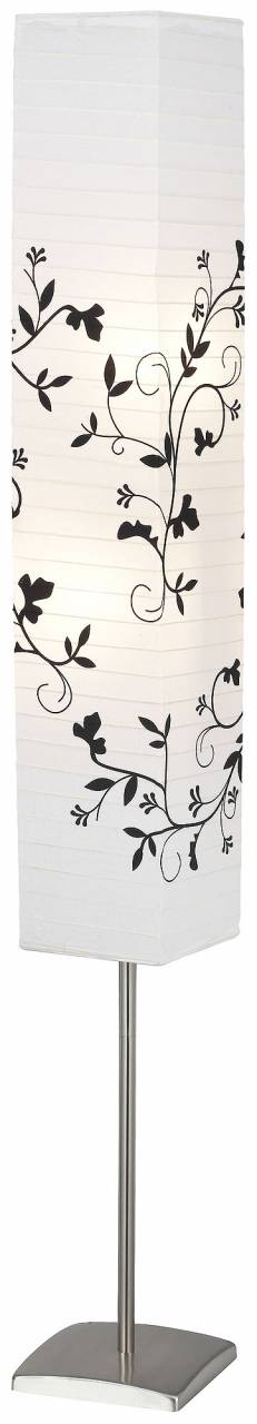 BRILLIANT Lampe Nerva Standleuchte eisen/wei&szlig;/grau Zweig | 2x C35, E14, geeignet f&uuml;r Kerzenlampen (nicht enthalten) | Mit Fu&szlig;schalter - Bild 1