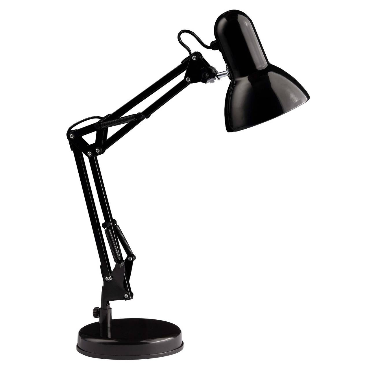 BRILLIANT Lampe Henry Tischleuchte schwarz   1x A60, E27, 28W, geeignet für Normallampen (nicht enthalten)   Mit Schnurz