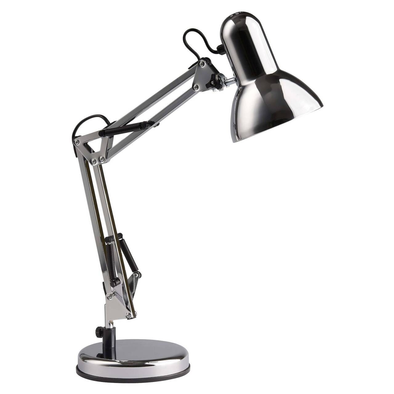 BRILLIANT Lampe Henry Tischleuchte chrom   1x A60, E27, 28W, geeignet für Normallampen (nicht enthalten)   Mit Schnurzwischenschalter | 04004353102738