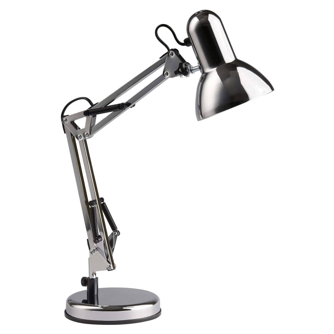 BRILLIANT Lampe Henry Tischleuchte chrom   1x A60, E27, 28W, geeignet für Normallampen (nicht enthalten)   Mit Schnurzwi