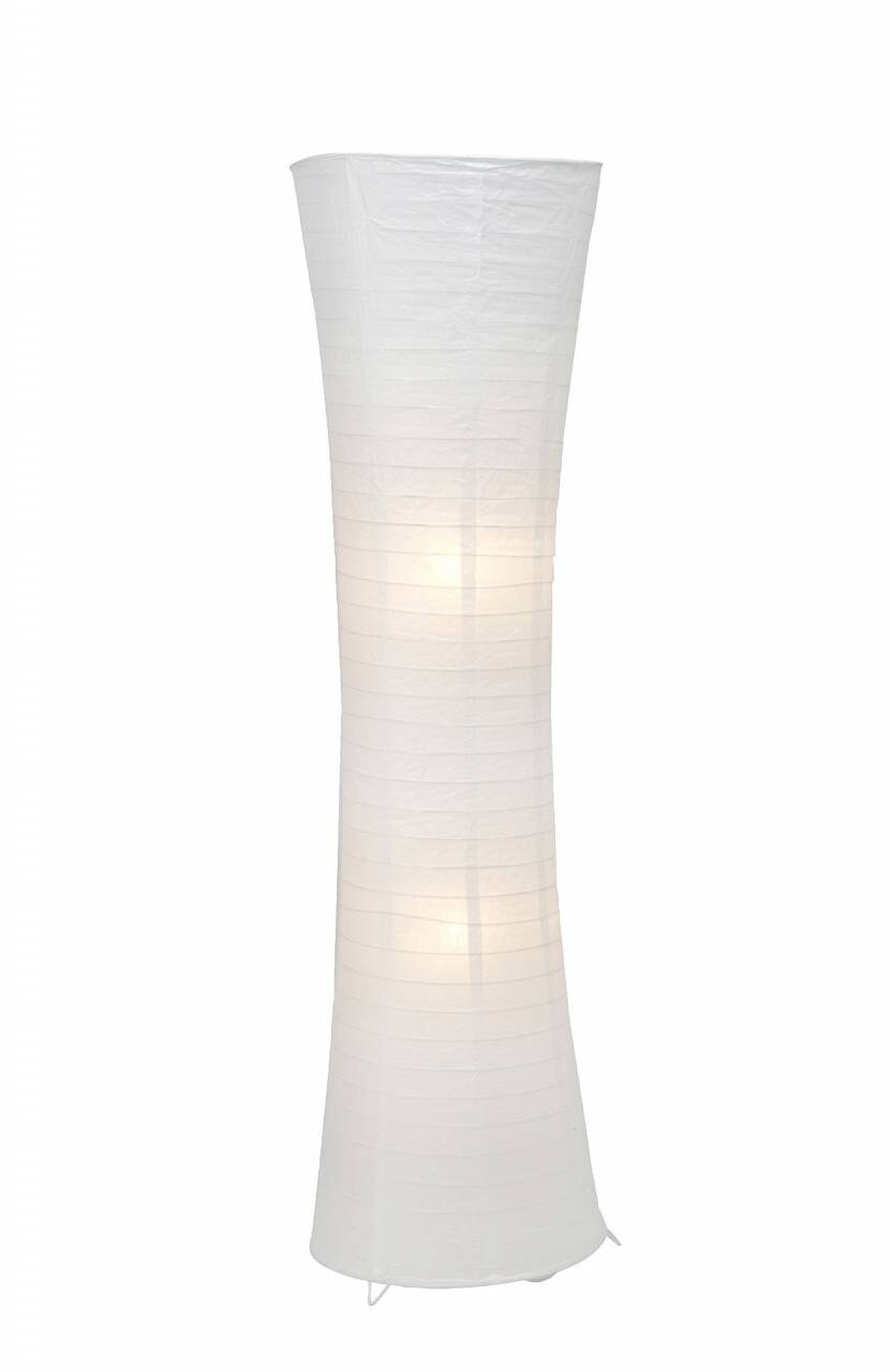 BRILLIANT Lampe Becca Standleuchte weiß   2x A60, E27, 60W, geeignet für Normallampen (nicht enthalten)   Mit Fußschalter | 04004353183331