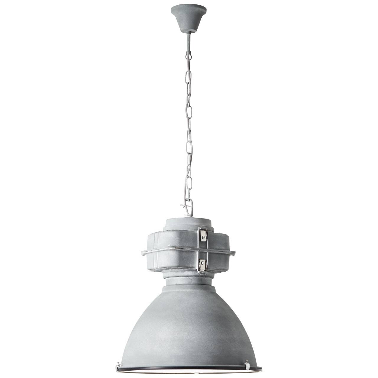 BRILLIANT Lampe Anouk Pendelleuchte 48cm Glas grau antik | 1x A60, E27, 60W, geeignet f&uuml;r Normallampen (nicht enthalten) | Kette ist k&uuml;rzbar - Bild 1