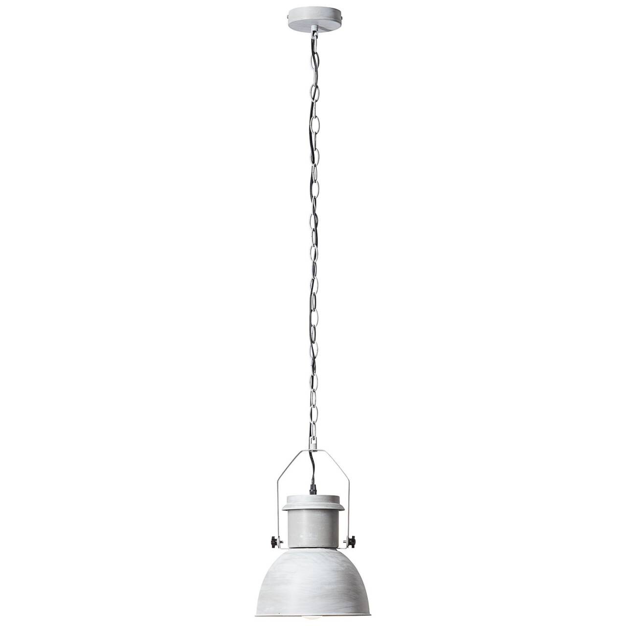 BRILLIANT Lampe Salford Pendelleuchte 23cm grau Beton | 1x A60, E27, 60W, geeignet f&uuml;r Normallampen (nicht enthalten) | F&uuml;r LED-Leuchtmittel geeignet - Bild 1