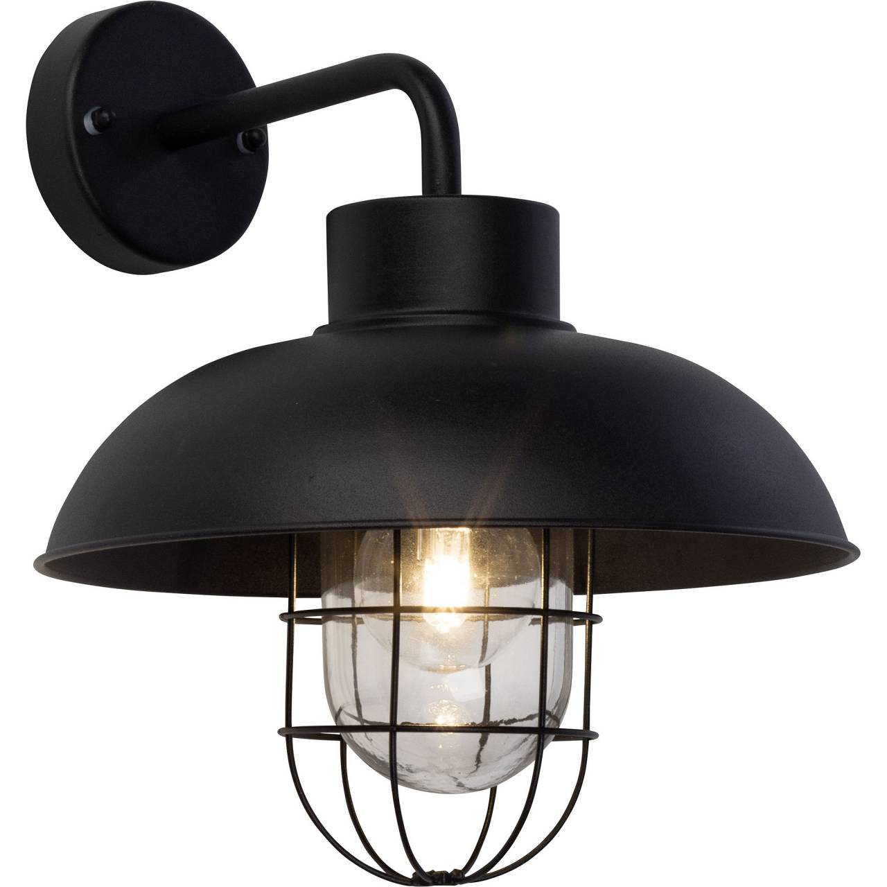 BRILLIANT Lampe Portland Au&szlig;enwandleuchte h&auml;ngend schwarz | 1x A60, E27, 60W, geeignet f&uuml;r Normallampen (nicht enthalten) | IP-Schutzart: 44 - spritzwassergesch&uuml;tzt - Bild 1