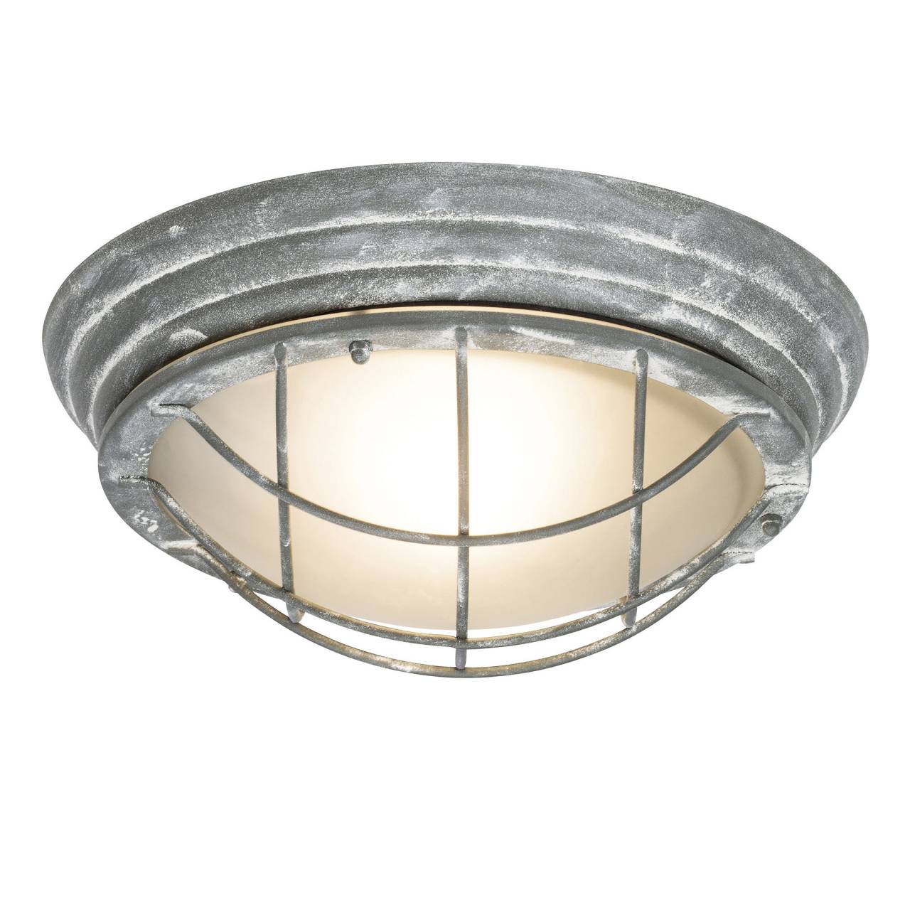 BRILLIANT Lampe Olena Au&szlig;enwand- und Deckenleuchte 28cm grau Beton/wei&szlig; | 1x A60, E27, 46W, geeignet f&uuml;r Normallampen (nicht enthalten) | IP-Schutzart: 44 - spritzwassergesch&uuml;tzt - Bild 1