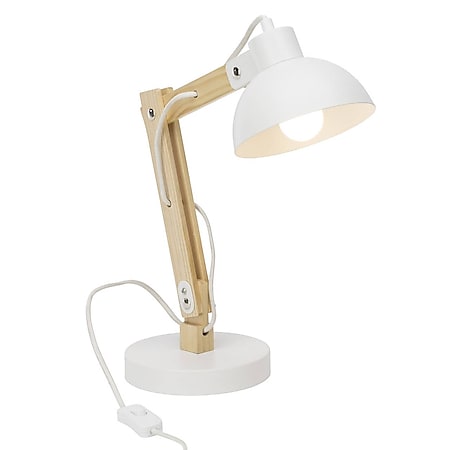 BRILLIANT Lampe Moda Tischleuchte weiß | 1x A60, E27, 25W, geeignet für  Normallampen (nicht enthalten) | Mit Schnurzwischenschalter online kaufen  bei Netto