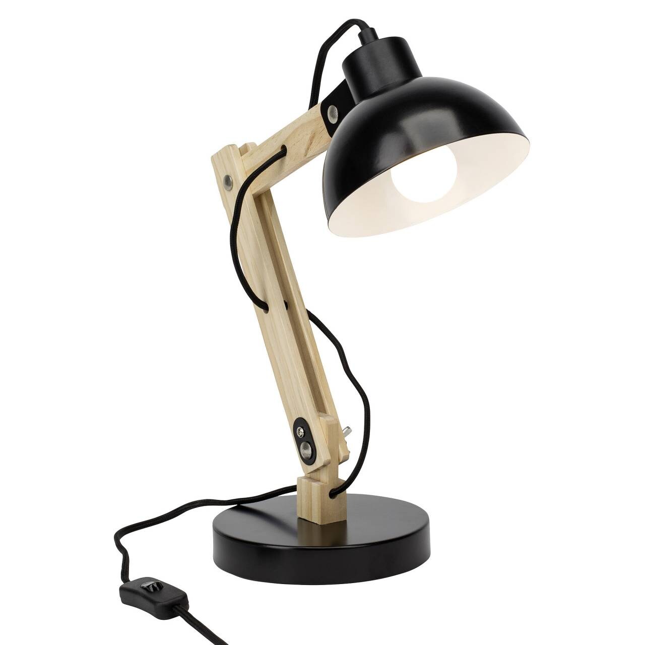 BRILLIANT Lampe Moda Tischleuchte schwarz   1x A60, E27, 25W, geeignet für Normallampen (nicht enthalten)   Mit Schnurzwischenschalter | 04004353292224