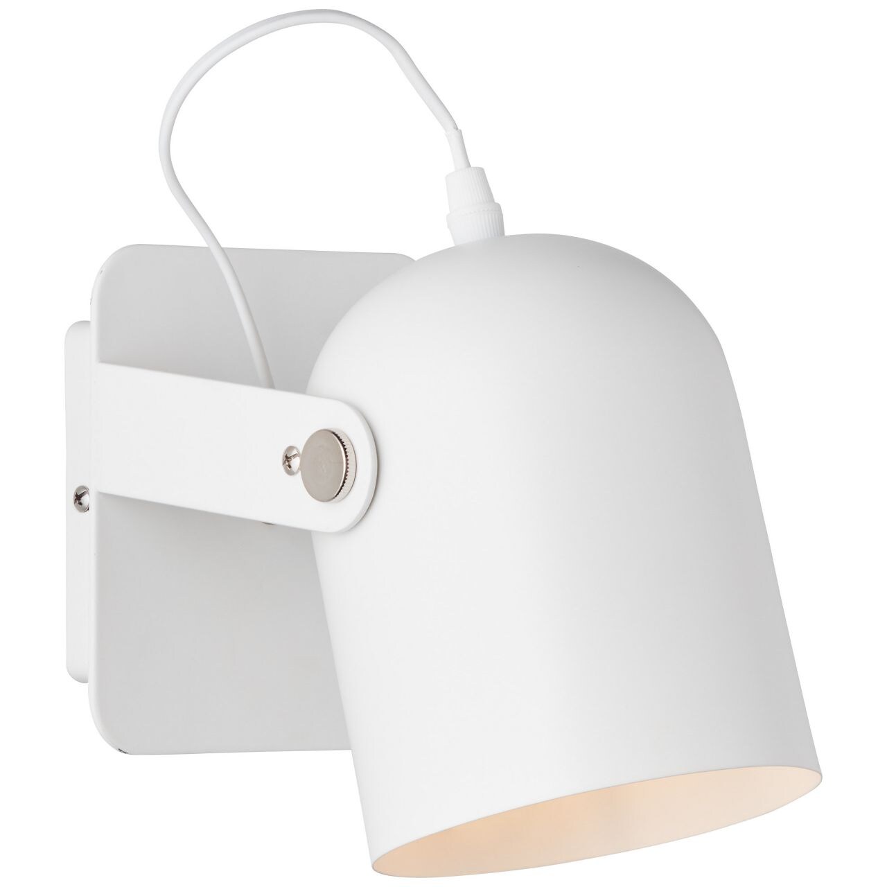 BRILLIANT Lampe Yan Wandspot Schalter wei&szlig; | 1x A60, E27, 30W, geeignet f&uuml;r Normallampen (nicht enthalten) | Mit Kippschalter - Bild 1
