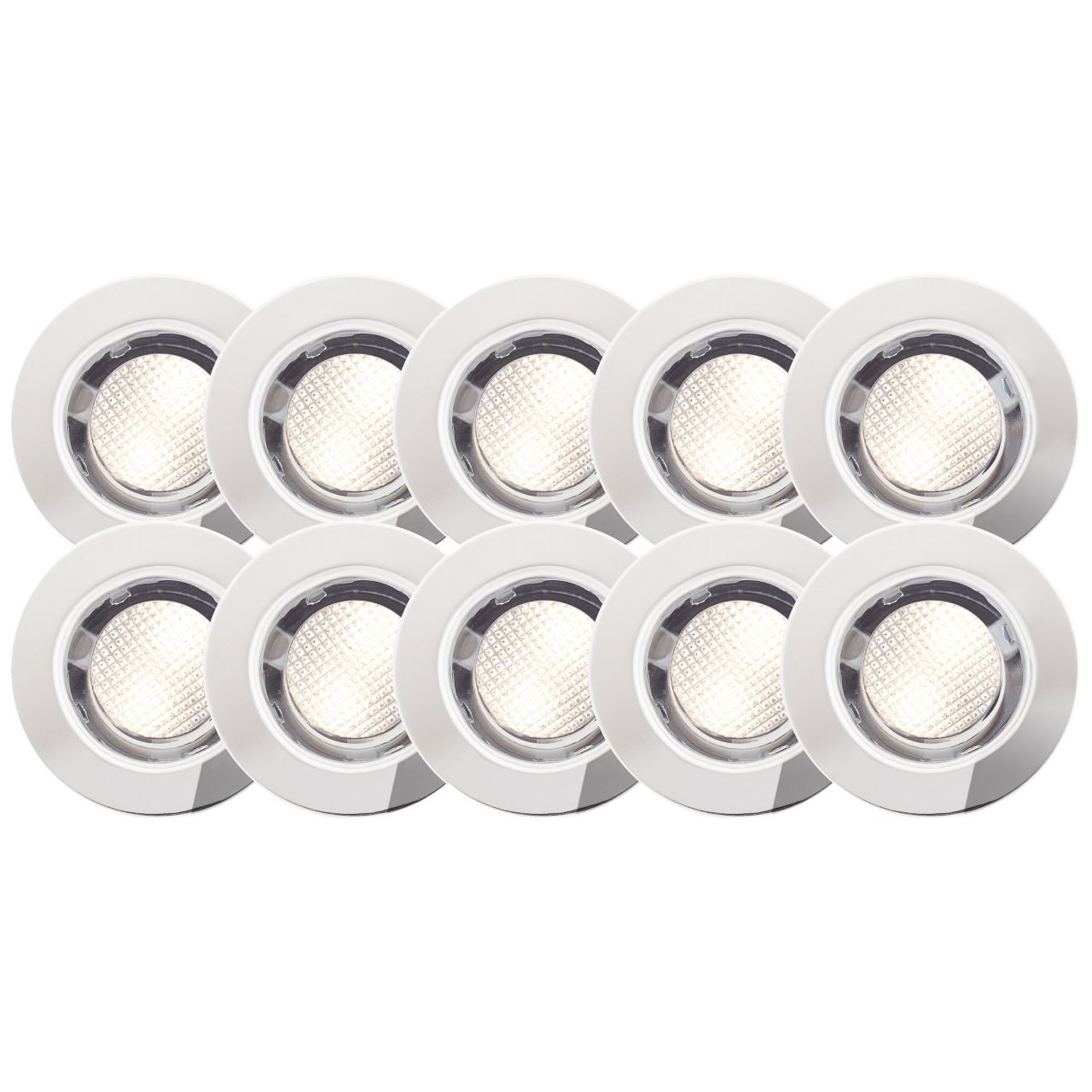 BRILLIANT Lampe Cosa 30 LED Einbauleuchtenset 10 St&uuml;ck edelstahl/warmwei&szlig; | | IP-Schutzart: 44 - spritzwassergesch&uuml;tzt - Bild 1