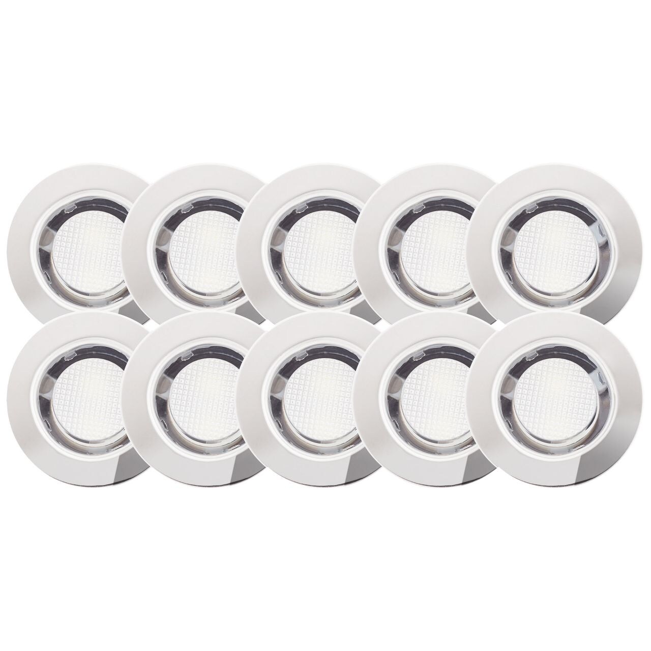 BRILLIANT Lampe Cosa 30 LED Einbauleuchtenset 10 Stück edelstahl/kaltweiß     IP-Schutzart: 44 – spritzwassergeschützt | 04004353047398