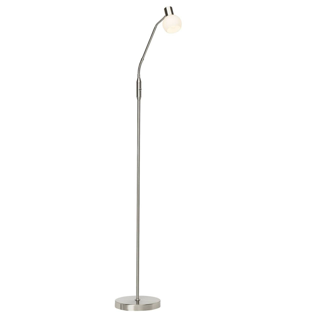 BRILLIANT Lampe Philo LED Standleuchte 1flg eisen/wei&szlig; | 1x LED-D45 , E14 , 4W LED-Tropfenlampe inklusive , (450lm , 2700K) | Mit Kippschalter - Bild 1