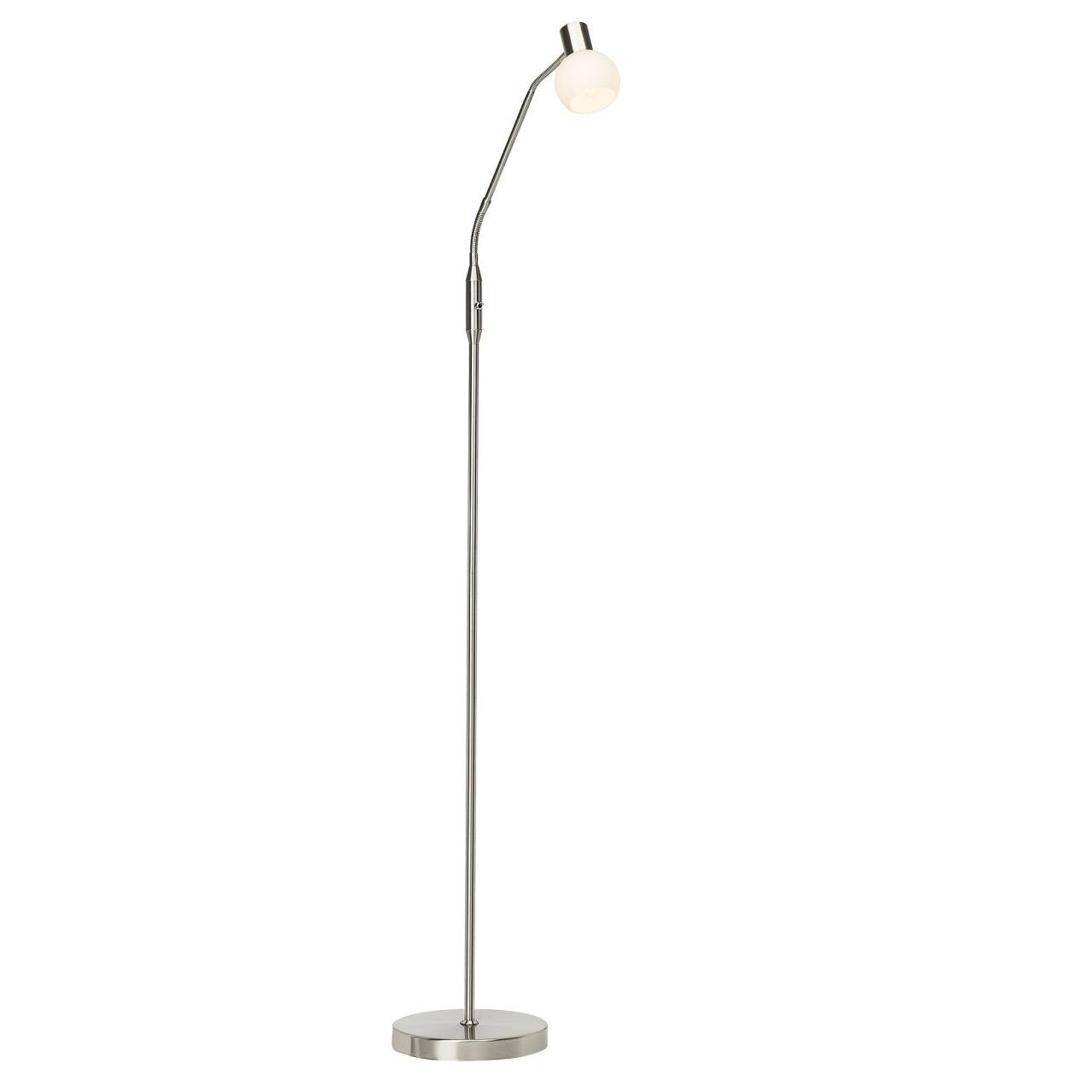 BRILLIANT Lampe Philo LED Standleuchte 1flg eisen/weiß 1x LED-D45 , E14 , 4W LED-Tropfenlampe inklusive , (450lm , 2700K) Mit Kippschalter