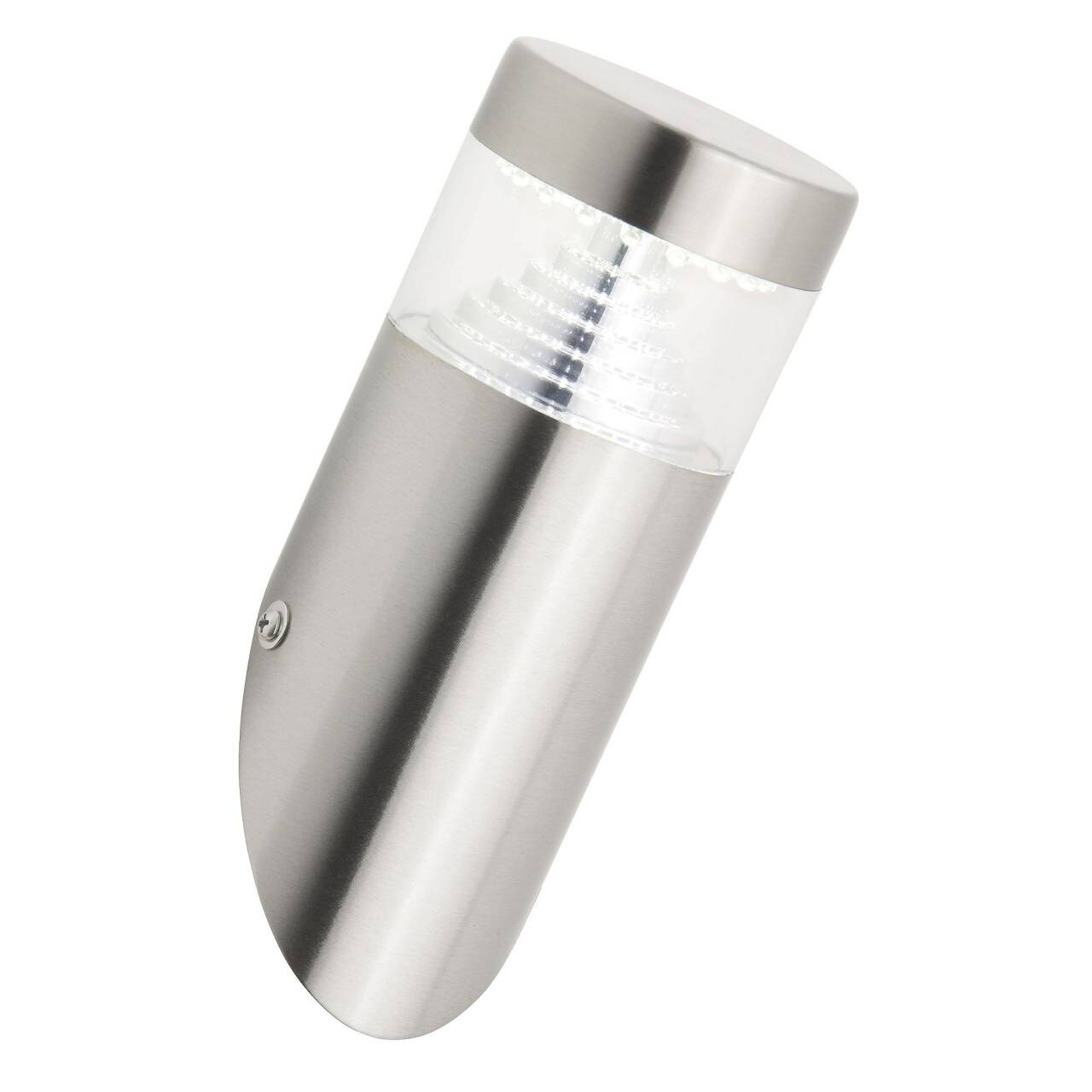 BRILLIANT Lampe Avon LED Au&szlig;enwandfackel edelstahl | 1x 6W LED integriert (SMD), (180lm, 6500K) | IP-Schutzart: 44 - spritzwassergesch&uuml;tzt - Bild 1