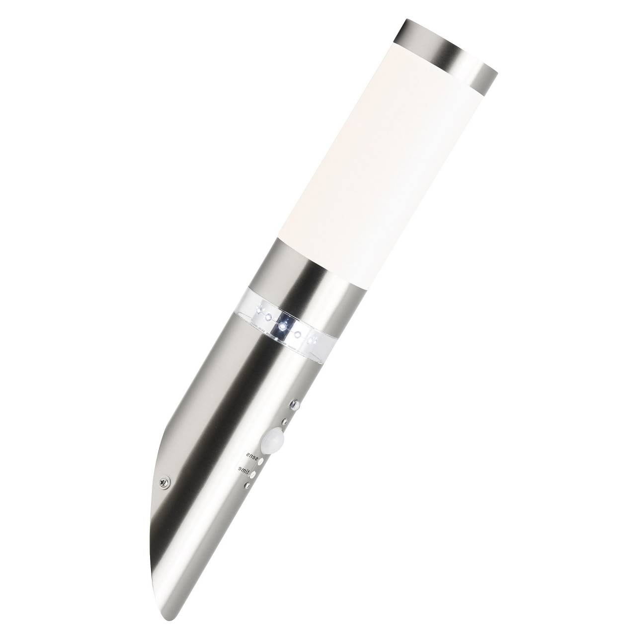BRILLIANT Lampe Bole Außenwandfackel Bewegungsmelder edelstahl   1x A60, E27, 60W, geeignet für Normallampen (nicht enth