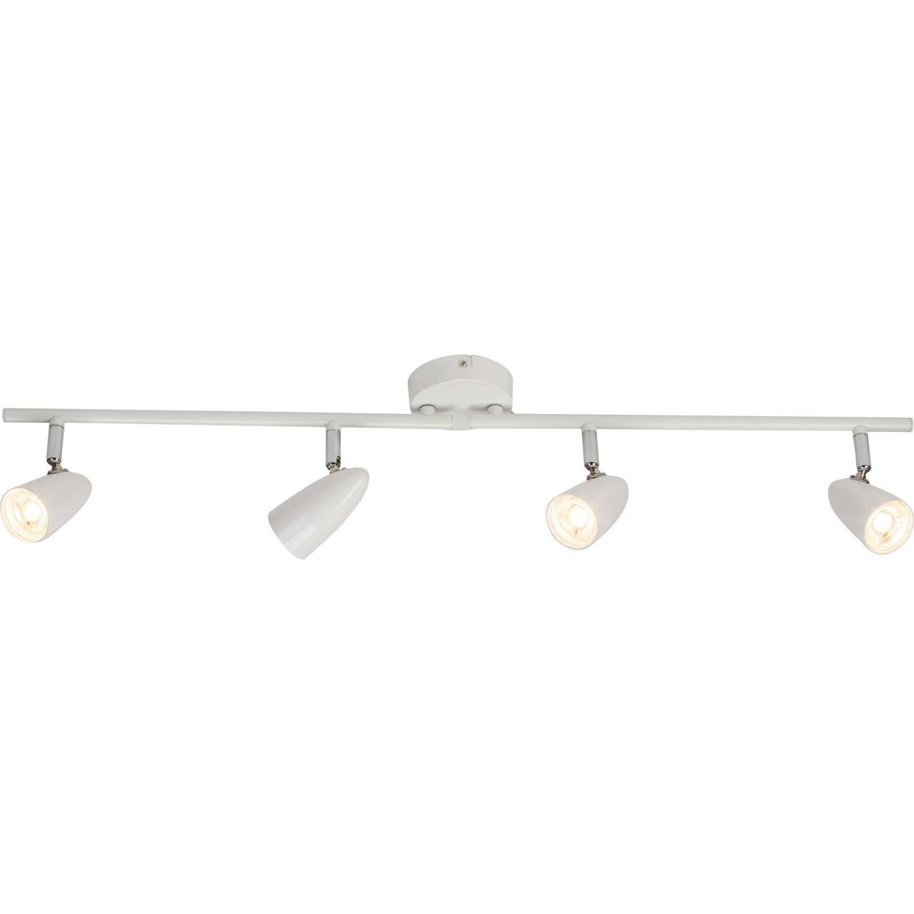 BRILLIANT Lampe Nano LED Spotrohr 4flg wei&szlig;/chrom | 4x 4W LED integriert (SMD), (350lm, 4000K) | K&ouml;pfe schwenkbar / Arme drehbar - Bild 1