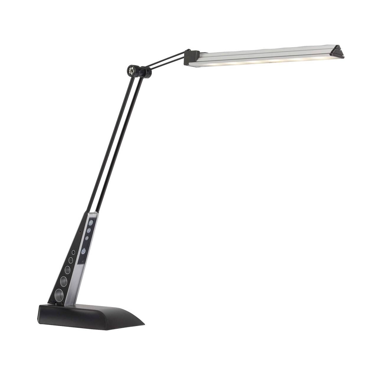 BRILLIANT Lampe Jaap LED Schreibtischleuchte schwarz/chrom   1x 6W LED integriert, (420lm, 5500K)   Mit 3-Stufen-Touchdi