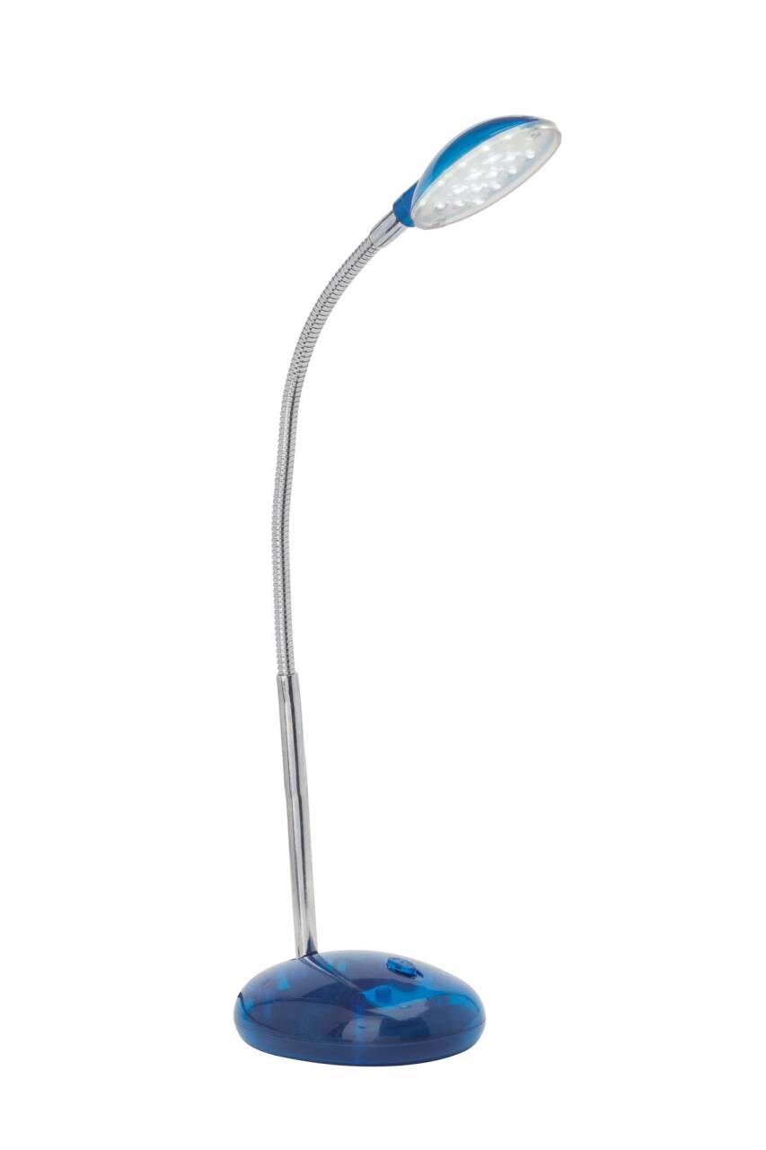 BRILLIANT Lampe Timmi LED Tischleuchte transparent/blau   1x 2W LED integriert, (100lm, 6000K)   Mit Druckschalter an der Basis | 04004353174575