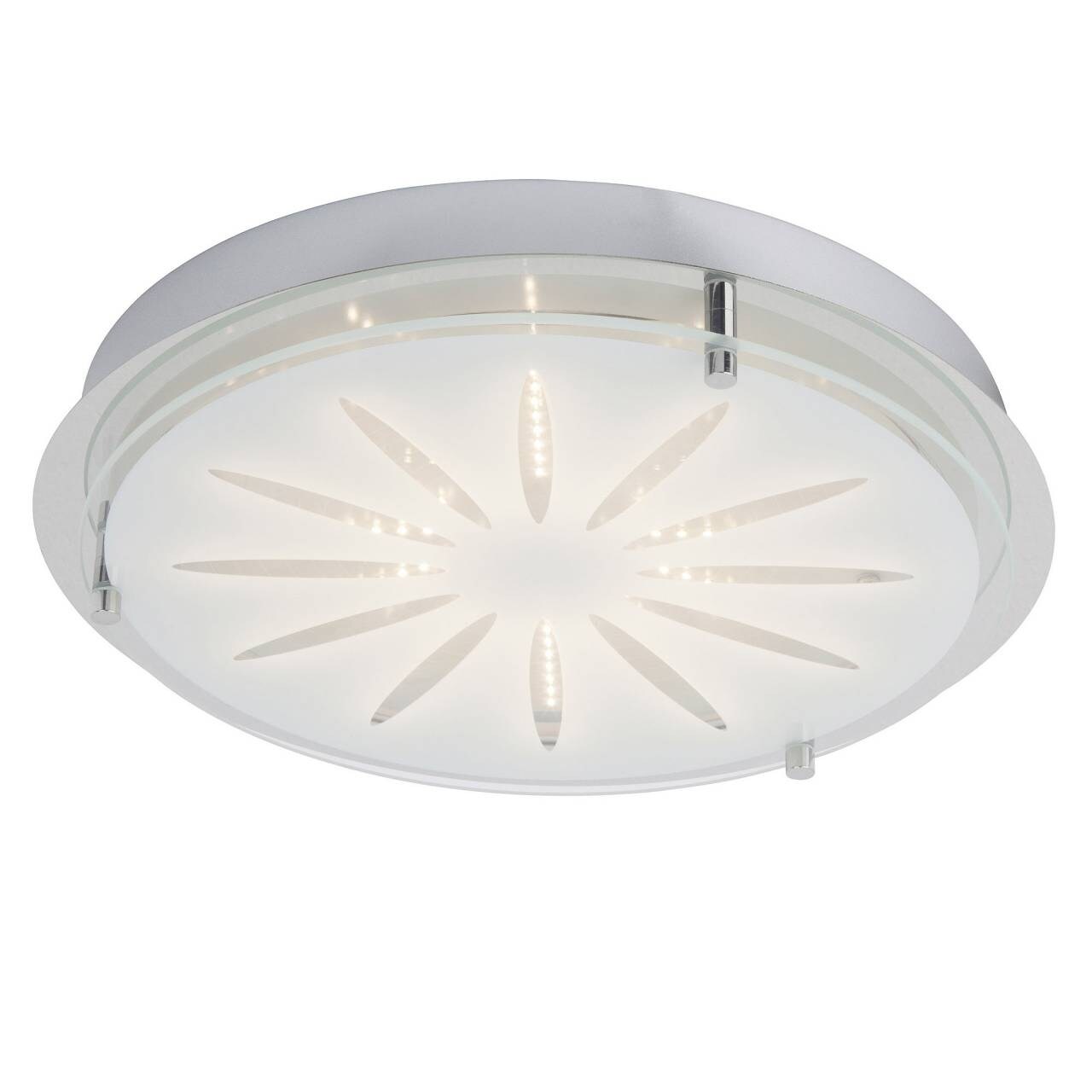 BRILLIANT Lampe Cathleen LED Wand- und Deckenleuchte 33cm chrom   1x 15W LED integriert (SMD), (1565lm, 3000K)   Funktionale Deckenleuchte, 33cm Durchmesser | 04004353179495
